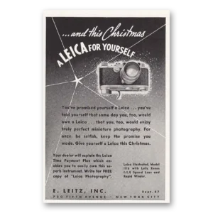 1938 Leica Cameras Print Ad | For Yourself