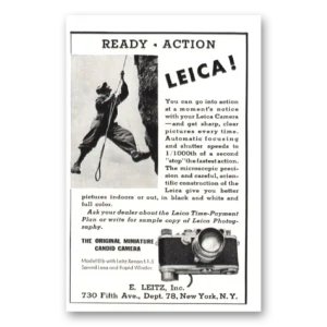 1938 Leica Cameras Print Ad | Moments Notice