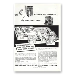 1938 Libbey Owens Ford Print Ad | Big Closets Den