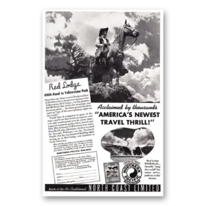 1938 Northern Pacific Railway Print Ad | Red Lodge