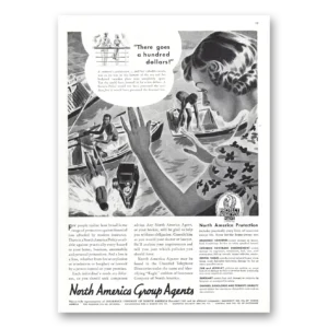 1938 North America Group Agents Print Ad | There Goes Hundred