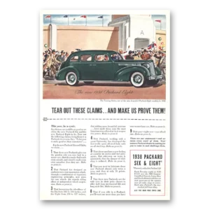 1937 Packard Eight Print Ad | Tear Out