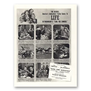 1938 Paramount Pictures Print Ad | Bing Crosby