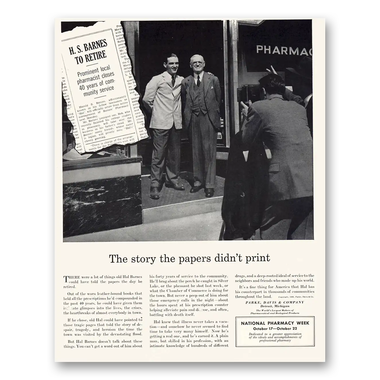 1938 Parke-Davis Print Ad | Story Papers