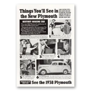 1938 Plymouth Print Ad | History Making Car