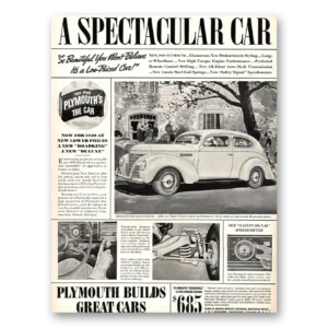 1938 Plymouth Print Ad | Spectacular Car
