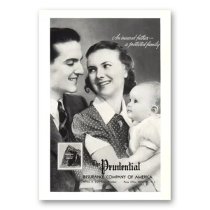 1938 Prudential Insurance Print Ad | Insured Father