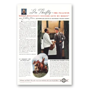 1938 Pullman Print Ad | Single Occupancy Section
