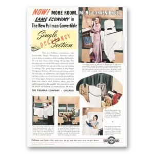 1938 Pullman Print Ad | Single Occupancy