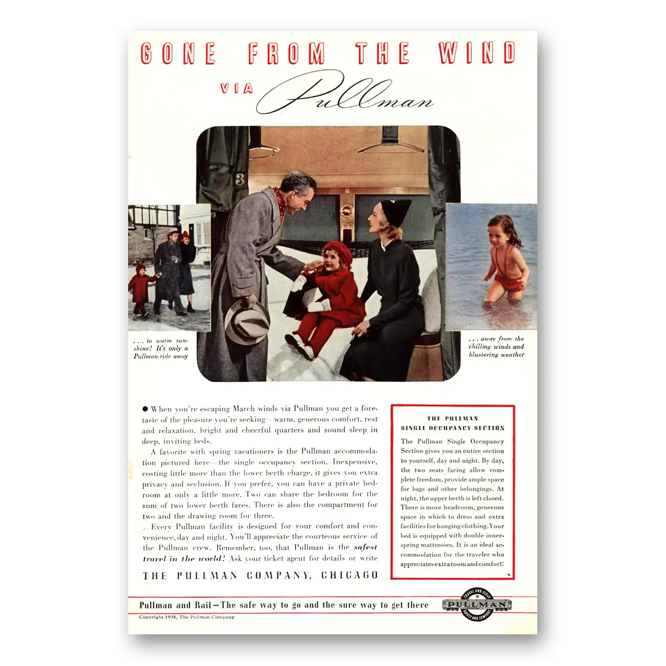 1938 Pullman Print Ad | Gone From Wind