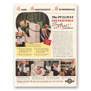 1938 Pullman Print Ad | Convertible Single