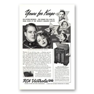 1938 Victor Records Print Ad | Jeannette Macdonald