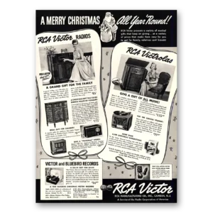 1938 RCA Victor Radios Print Ad | Merry Christmas