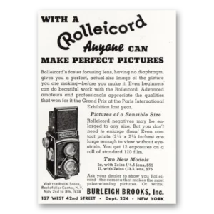 1938 Rolleicord Camera Print Ad | Perfect Pictures