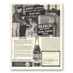 1938 Royal Crown Cola Print Ad | Weekly Contest