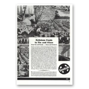 1938 Santa Fe Railway Print Ad | Delicious Foods