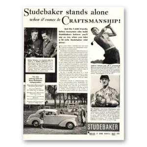 1938 Studebaker Print Ad | Friendly Townsmen