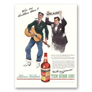 1938 Ten High Bourbon Print Ad | Amateur Hour Applause