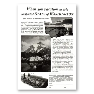1938 Washington Print Ad | Unspoiled