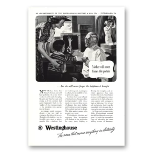 1938 Westinghouse Print Ad | Mother