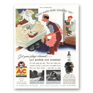 1939 AC Spark Plugs Print Ad | Cleaning Station