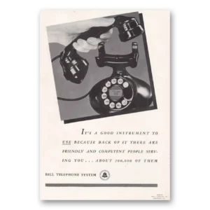 1939 Bell Telephone Print Ad | Good Instrument