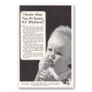 1939 Bell Telephone Print Ad | My Daddy