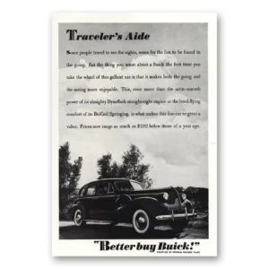 1939 Buick Print Ad | Travelers Aide