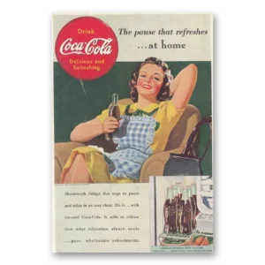 1939 Coca Cola Print Ad | Pause Refreshes