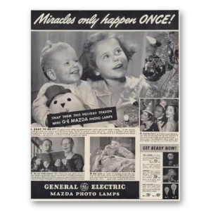 1939 Mazda Lamps Print Ad | Miracles