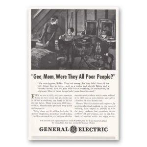1939 General Electric Print Ad | Ge Gee Mom