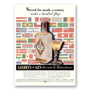 1939 Gilbeys Gin Print Ad | Hundred Flags
