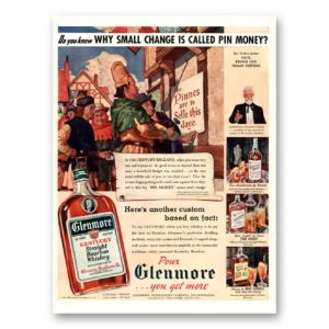 1939 Glenmore Whiskey Print Ad | Pin Money