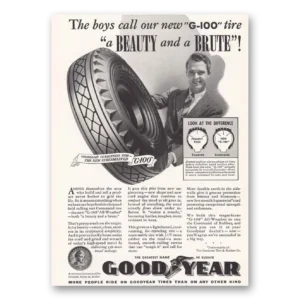 1939 Goodyear Tires Print Ad | G100 Tire