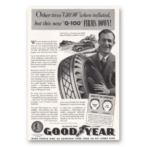 1939 Goodyear Tires Print Ad | G100 Tires