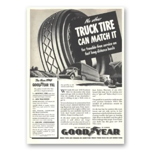 1939 Goodyear Tires Print Ad | No Other Truck