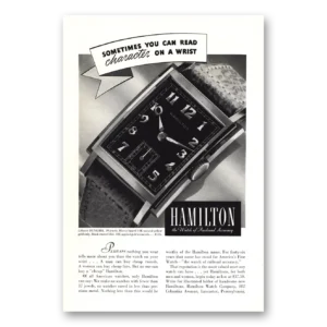 1939 Hamilton Watch Print Ad | Read Character