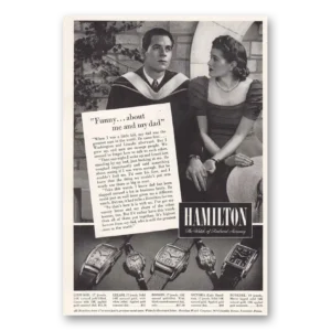 1939 Hamilton Watch Print Ad | My Dad
