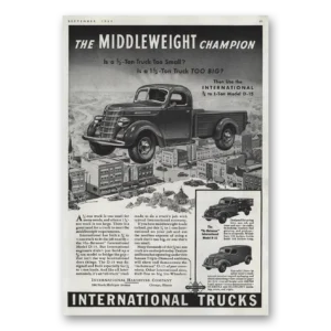 1939 International Trucks Print Ad | Middleweight