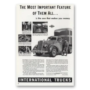 1939 International Trucks Print Ad | Important Feature