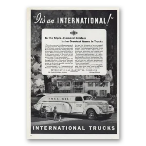1939 International Trucks Print Ad | Triple Diamond