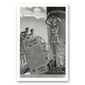 1939 Italian Line Print Ad | Bright Sun