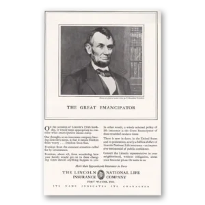 1939 Lincoln National Life Insurance Print Ad | Great Emanci