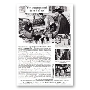 1939 Metropolitan Life Insurance Print Ad | Fun Out Life
