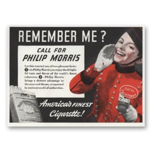 1939 Philip Morris Cigarettes Print Ad | Remember Me