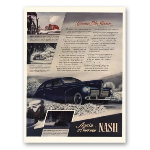 1939 Nash Motors Print Ad | Mr Winter