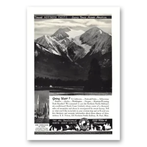 1939 Northern Pacific Railway Print Ad | Going West