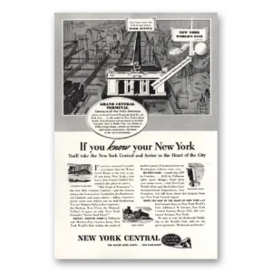 1939 New York Central Print Ad | Grand Central