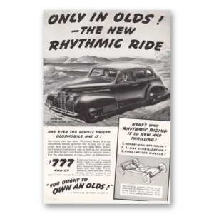 1939 Oldsmobile Sixty Print Ad | Rhythmic Ride