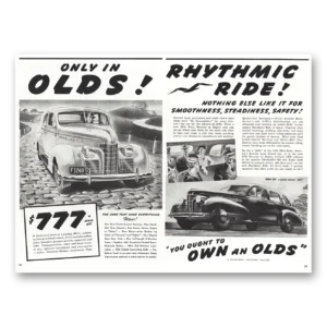 1939 Oldsmobile Print Ad | Only In Olds Rhythmic Ride